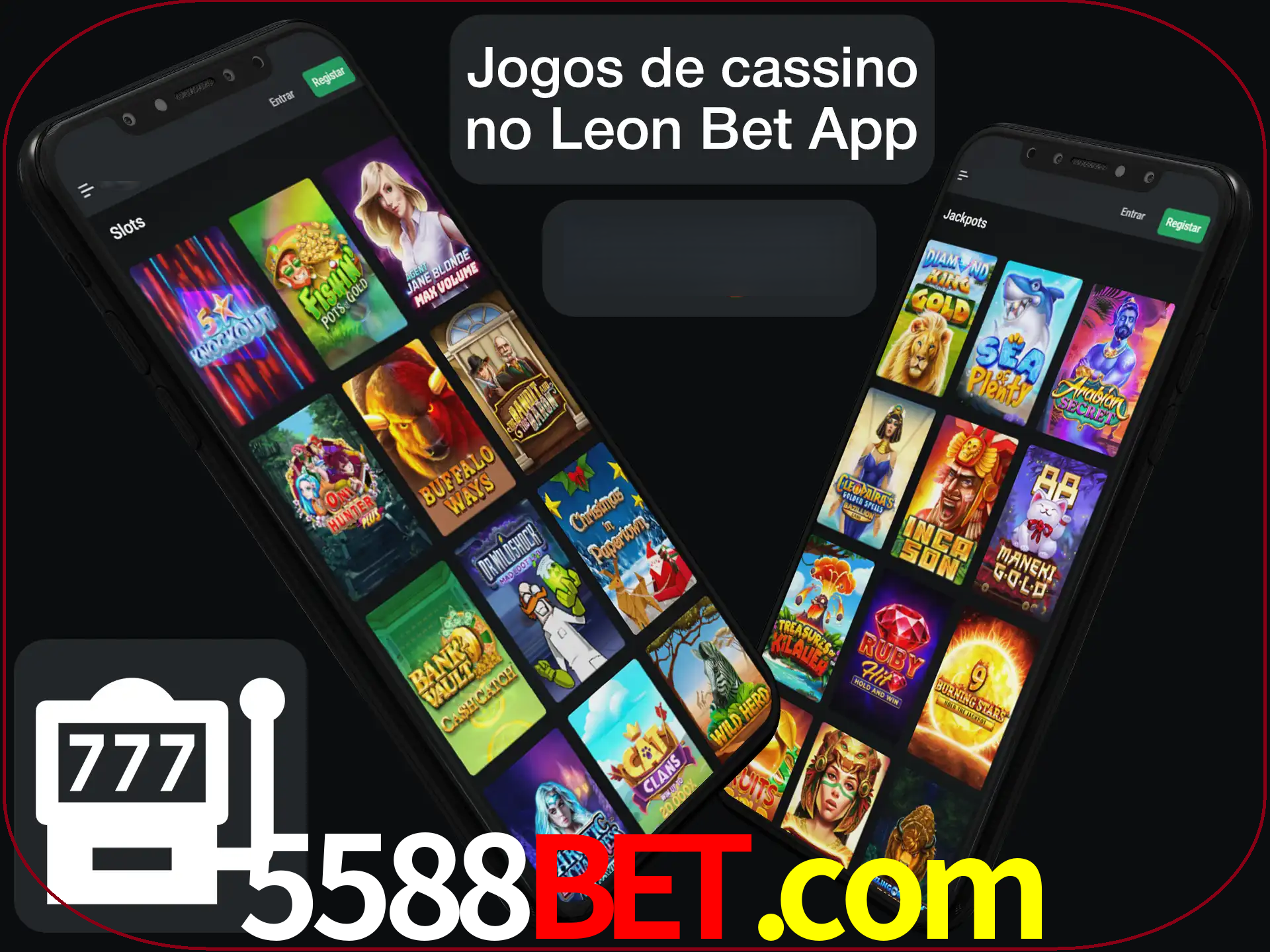 Escolha quais jogos de cassino jogar no app.