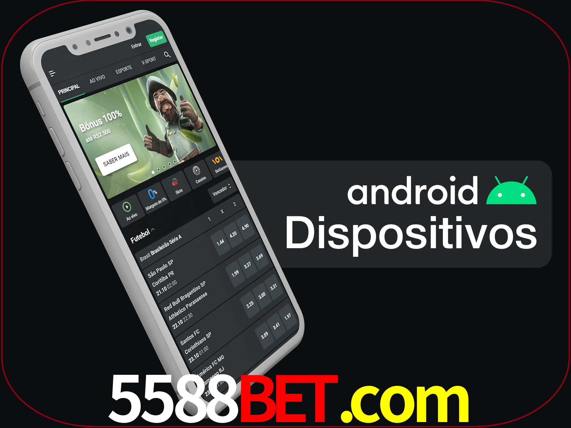 O aplicativo suporta a maioria de todos os dispositivos Android.