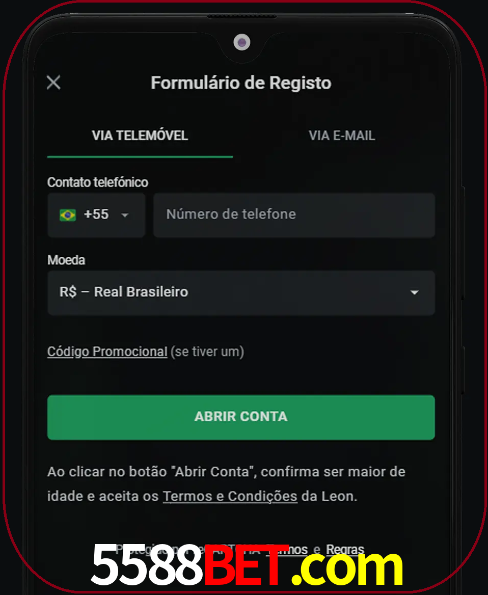 Abra o aplicativo e inicie o processo de registro.