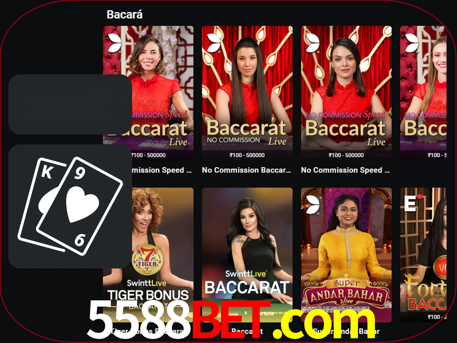 Ganhe muito dinheiro jogando jogos de bacará.