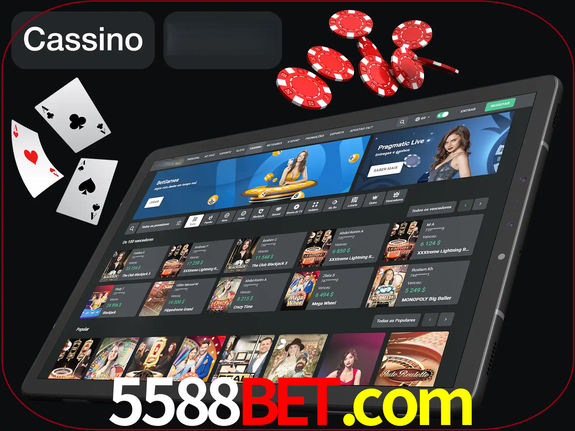 Jogue vários jogos de cassino em nosso cassino.