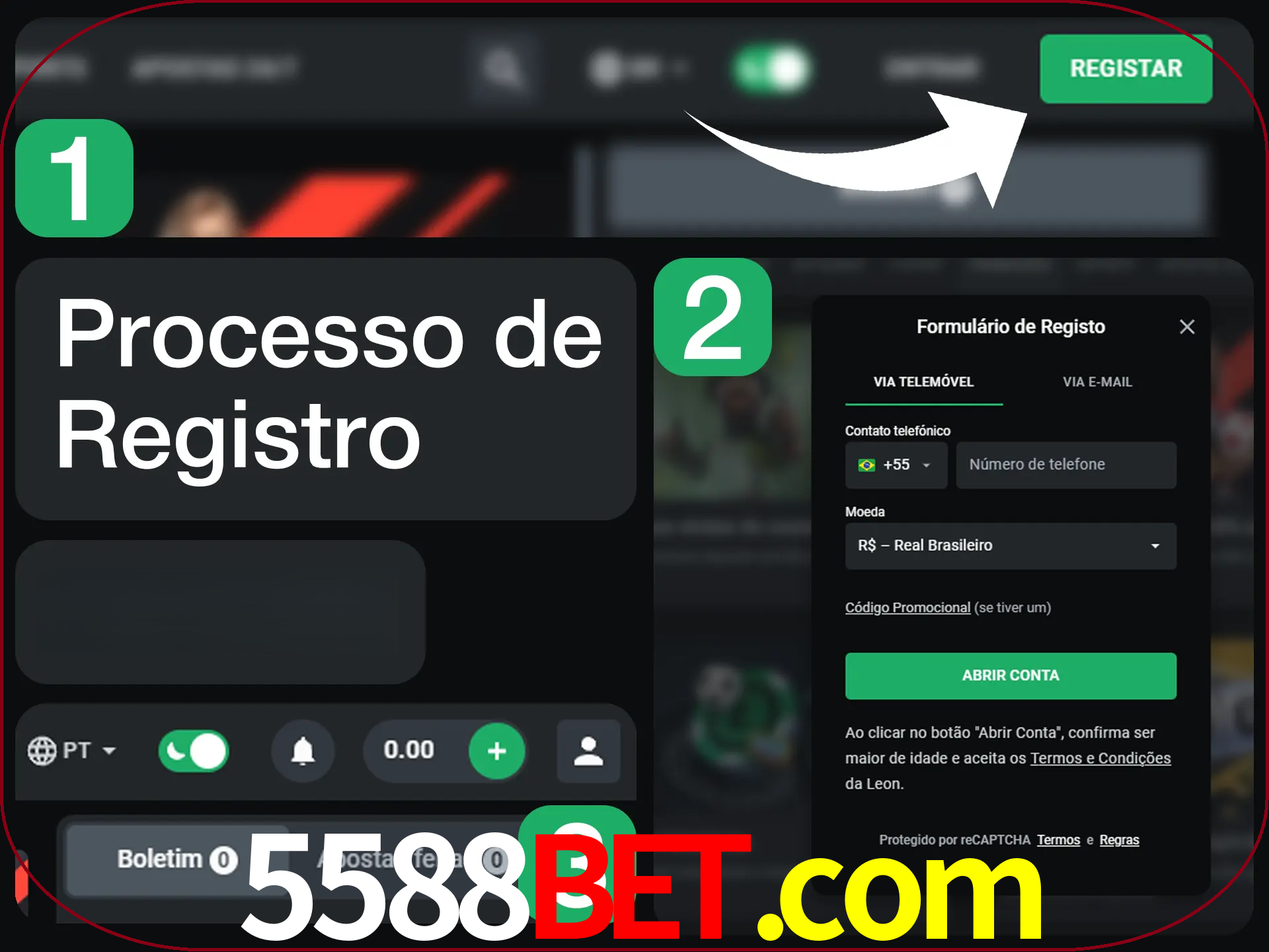 O processo de registro na LeonBet é simples.